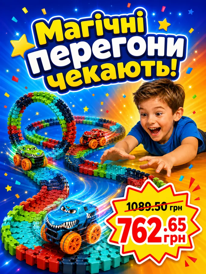 Трек "MAGIC" 198дет. на акумуляторі в коробці 6688-516 р.44,5*36*7см купити