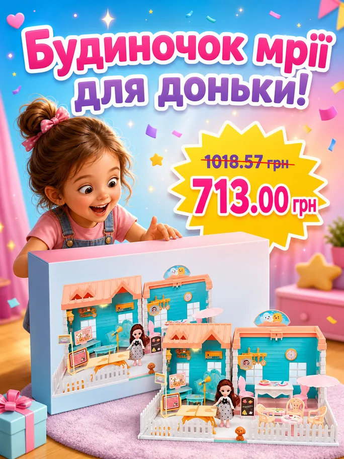 Будинок для ляльки в коробці 668-11 р.48*29,3*13,2см купити