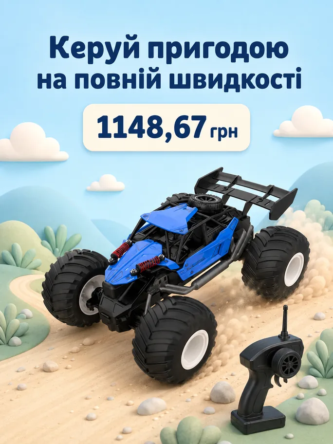 Автомобіль SL-8423ARBl OFF-ROAD на радіокеруванні – STRONG POWER синій, 1:16, 2.4 ГГц, акум. 3,7 V купити