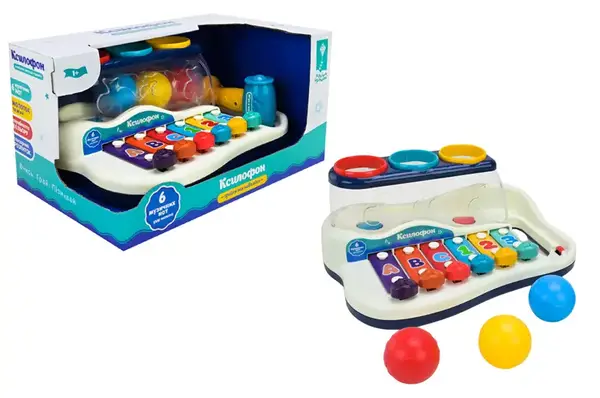 Ксилофон, PL-724-31, стукалка та м'ячики, р-р 25,5*16,5*11, у коробці 29,5*18*15 см купити