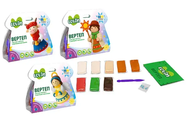 Набір для ліплення з повітряним пластиліном 7000228 "Вертеп" LOVIN купити