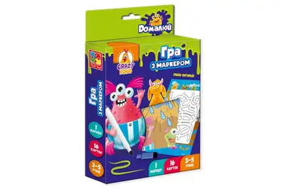 Настільна гра "Пиши ти витирай. Монстрики" VT5010-18 VladiToys купити