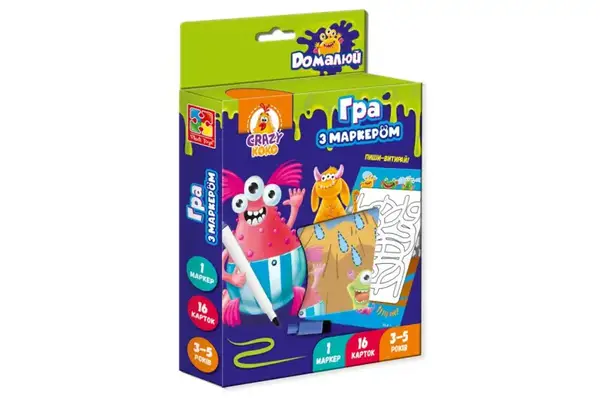 Настільна гра "Пиши ти витирай. Монстрики" VT5010-18 VladiToys купити