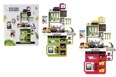 Кухня 918A з посудом на батарейках,з музикою,світлом,парою.водою,2 кольори, у коробці р.40x13,5x40 см Кухня 918A з посудом на батарейках,з музикою,світлом,парою.водою,2 кольори, у коробці р.40x13,5x40 см купити