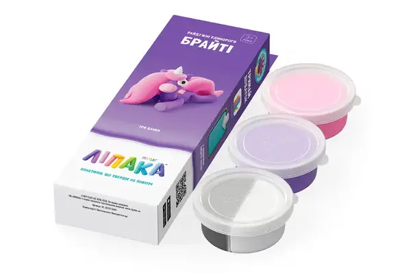 Набір пластиліну, що самостійно твердіє, ЛІПАКА - РАЙДУЖНІ ЄДИНОРОГИ: БРАЙТІ 30137-UA01 купити недорого в Україні, фото 4