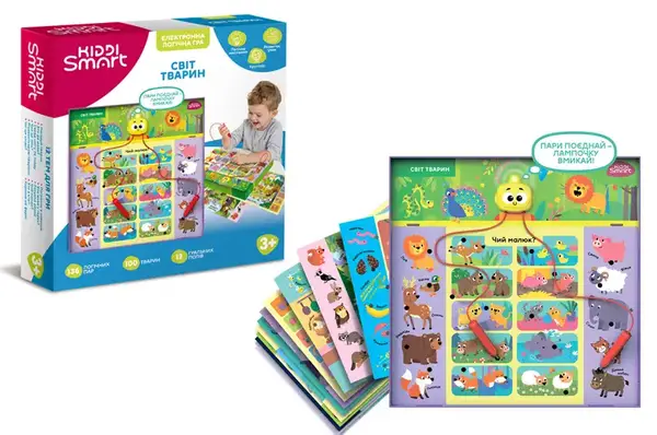 Електронна логічна гра 157-A-0011-UA Вікторина Світ Тварин S2 KIDDI SMART купити