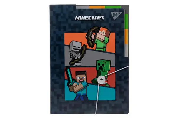 Папка YES А4 з 3 роздільниками на гумці "Minecraft" 492112 купити