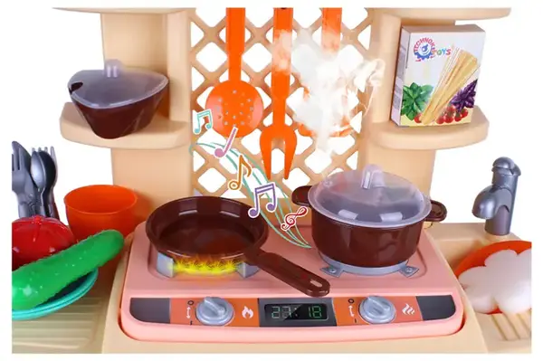 Кухонний набір 5637 "Кухня" з підсвіткою, звуковими ефектами та холодною парою ТЕХНОК купити недорого в Україні, фото 4