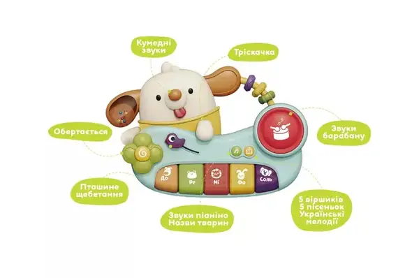 Музична іграшка DM9900-UA ДИВО-ПІАНІНО (українська) KIDDI SMART купити недорого в Україні, фото 2