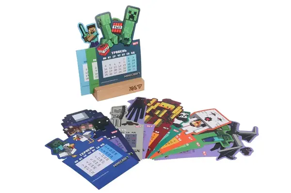 Календар"Minecraft" 270266 настільний, формовий на підставці на 2026 р. 13,5х22,3см. Yes купити недорого в Україні, фото 3