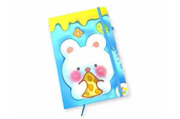 Блокнот на гумці Bunny 762619MLА6 8.7×13.5см ,80 арк.,тверда обкладинка купити недорого в Україні, фото 3