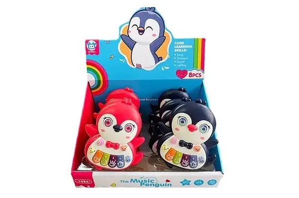 Орган 8804-C пінгвін батарейка, музика, світло 2 кольори 8шт в кор.31,5*16,5*21 см купити