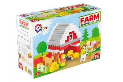 Конструктор блочний 0327 “Ферма” 160 дет. в коробці ТЕХНОК купити
