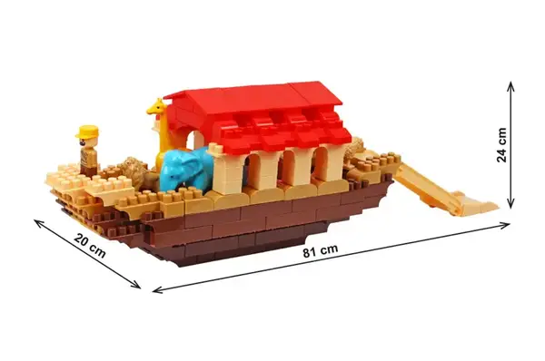 Конструктор блочний 1348 “Ноїв ковчег” 190 дет. в коробці ТЕХНОК купити недорого в Україні, фото 8