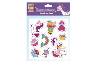 Набір м'яких наліпок "Єдинороги" VT4210-04 VladiToys купити