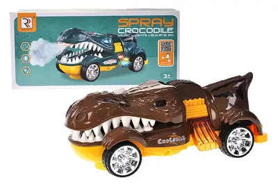 Машина "Крокодил" з димом, світлом і музикою, в коробці ZR192-3 р.22*8,8*10,4см купити
