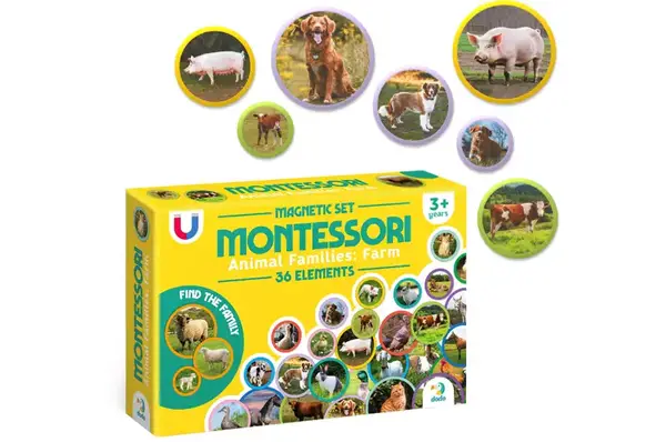Магнітний набір 200271 Монтесорі "Родини тварин: Ферма" DoDo купити недорого в Україні, фото 4