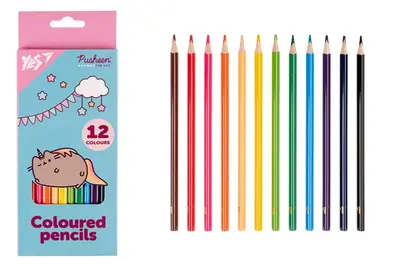 Олівці кольорові Yes 12 кольорів Pusheen бірюзовий 290721 купити
