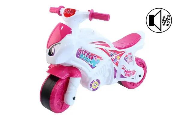 Мотоцикл музичний 6368 біло-рожевий принцеса ТЕХНОК купити