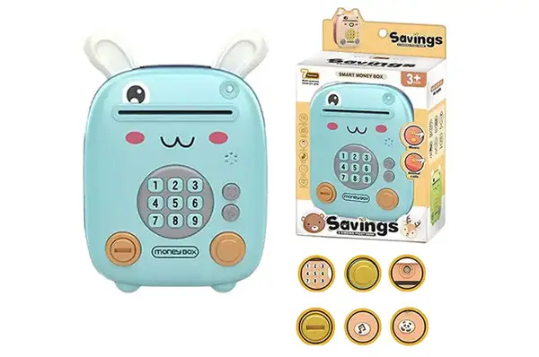 Скарбничка-сейф 6688-2 з відбитком пальця та сканером обличчя, батарейка, музика, кор.25*8,6*16 см купити