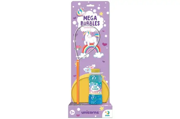 Бульбашки мильні «Mega Bubbles з тарілкою Єдиноріжки» 500118 Об’єм 450 мл купити