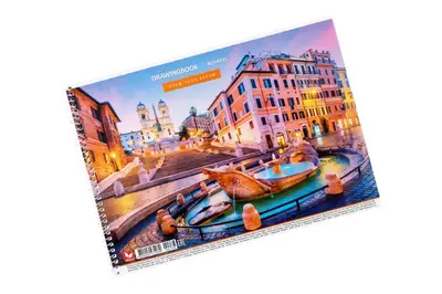 Альбом д/малювання Школярик на спіралі, A4 30 арк.120г/м2 -563 тиснення PB-SC-030-8007/PB-SC-030-8008/PB-SC-030-8009 купити