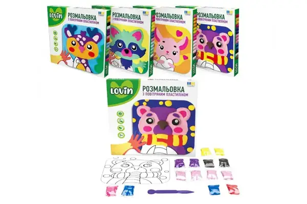 Набір для ліплення 7000220 "Лісові друзі" розмальовка LOVIN купити
