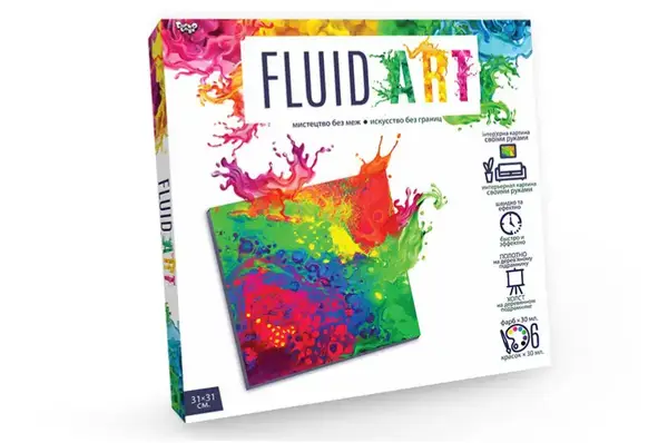 Набір для творчості FA-01-01,02,03,04,05 "Fluid ART" DANKO купити недорого в Україні, фото 3
