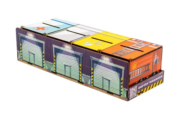 Сортер-монтессорі Puz-8783 "Машинки", дерев'яний PuzzleOk купити недорого в Україні, фото 2