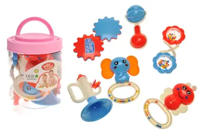 Набір брязкалець D238 в колбі 6 шт р.16x11,5x11,5 см YG Toys купити