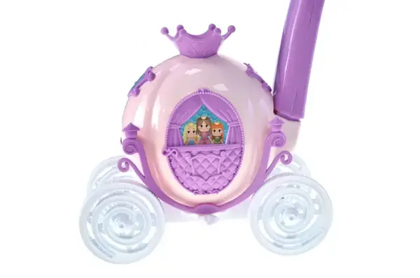 Бульбашкова машина-каталка "Карета" з ручкою, на батарейках, в коробці, 2кольори 99005 р.22,7*10,7*20см купити недорого в Україні, фото 4