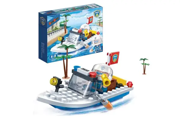 Конструктор 7019 "Поліція" 58 елементів Поліцейський катер BanBao купити
