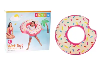 Круг надувний 56265 "Пончик" в коробці р.107 см INTEX купити