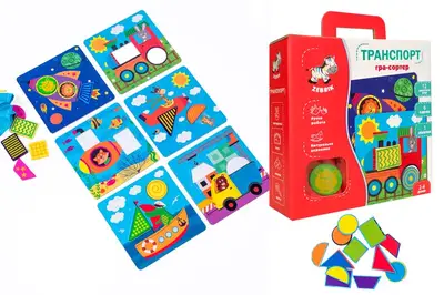 Дерев'яна гра-сортер "Транспорт" ZB2002-06 VladiToys купити