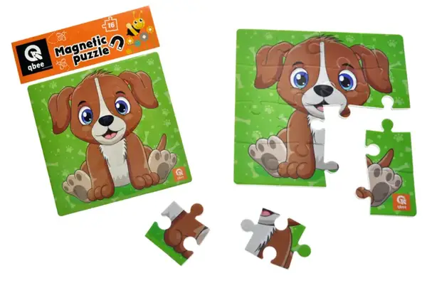 Пазли фомові магнітні - 16 елм. - QB200-005 "Цуценя" qbee купити недорого в Україні, фото 2