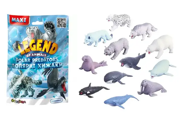 Стретч-іграшка у вигляді тварини серії "LEGEND OF ANIMALS МАКСІ" 102/CN22 – ПОЛЯРНІ ХИЖАКИ у дисплеї купити
