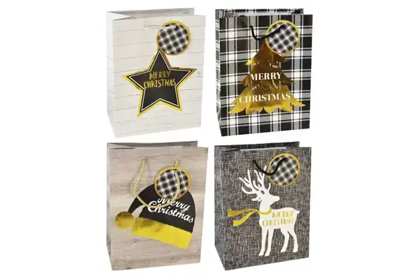 Подарунковий паперовий пакет, святковий 633L купити