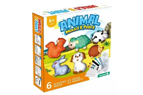 Набір для творчості барельєф "Тваринки" з магнітами в коробці 8907 купити