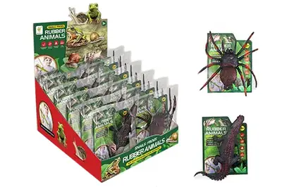 Тварина 6006B гумова 2 види мікс, 20 шт в упаковці р-р планшет 13*5,5*17см , бокс 28,8*34*17,5см, ціна за 1 шт купити