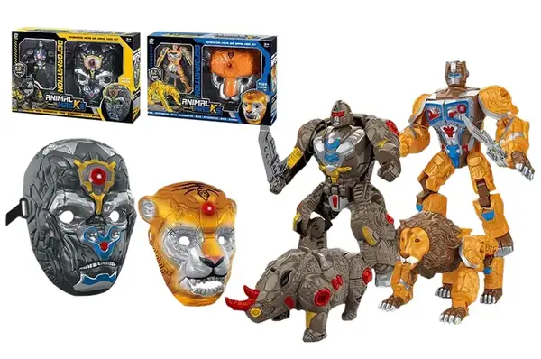 Іграшковий набір 168-28/29 батарейка, 2види, світло, звук, маска+трансформер, коробка 35,5x7,6x24см купити