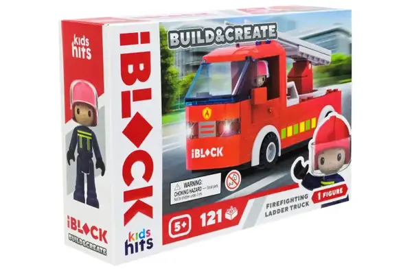 Конструктор KH43/001/1 IBLOCK JUNIOR FIRE 121 деталь, короб. 24x16x6 см Kids hits купити
