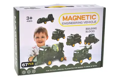 Конструктор магнітний військовий 67дет в коробці 201-14 р.33,5*8*23,5см купити