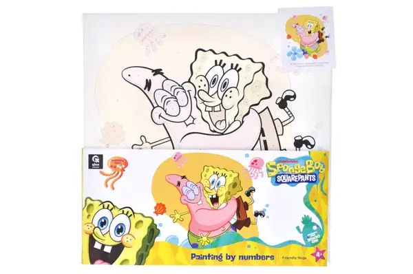 Набір для розпису по номерах 30х30 см QB913-015 "Губка Боб: Дружні обійми" qbee купити недорого в Україні, фото 3