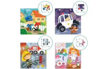 Пазли - 4в1 - 300131 "Професії" (12,16,20,24 елм., р.22x22 см) DoDo купити
