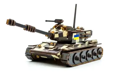 Конструктор 162-0074"Танк" дерев'яний, 162 дет.,р.33x16 см PuzzleOK купити