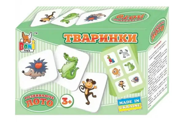 Настільна гра "Лото тваринки" 0240 Bony Toys купити
