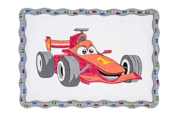 Картина по номерах дерев'яна "Гоночна машинка"формат А4 Puz-22951 PuzzleOk купити недорого в Україні, фото 3