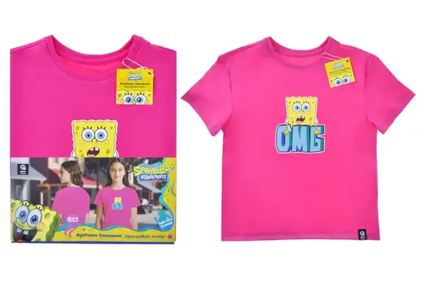 Футболка бавовняна QB-SB-001-16-146-152 SpongeBob Junior 146-152 qbee купити недорого в Україні, фото 2