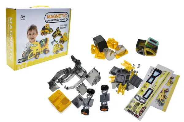 Конструктор магнітний 62дет в коробці 201-11 р.26,5*6,5*20,5см купити