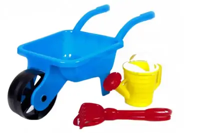 Тачка з лійкою, лопаткою та граблями "С" KW-01-124 KinderWay купити